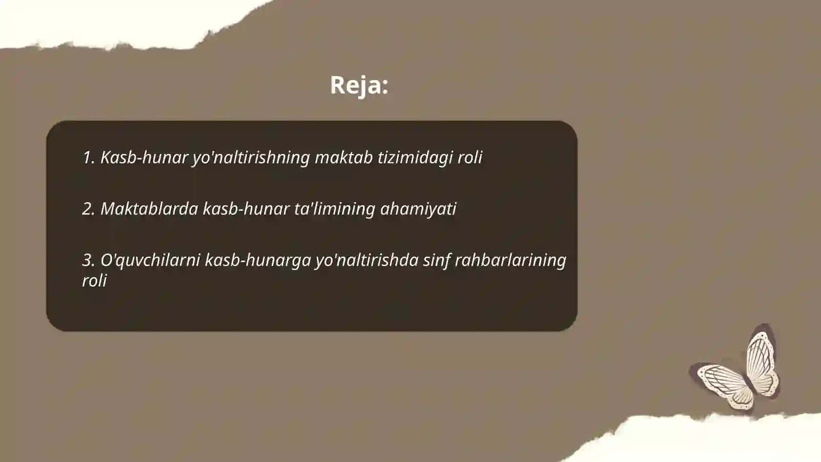 Kasb hunarga yo’naltirish ishining maktab tizimi 2