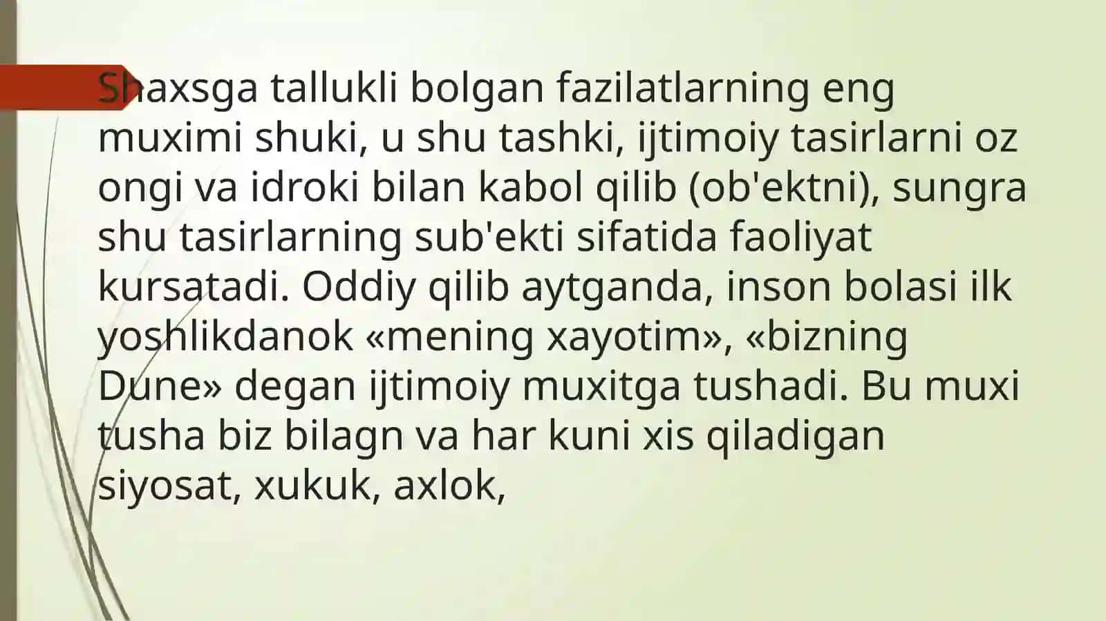 SHAXS MUAMMOSI VA FANNINING METODOLOGIK DARAJALARI 2