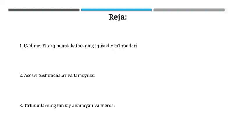 Qadimgi sharq davlatlari iqtisodiy taʼlimotlari 2