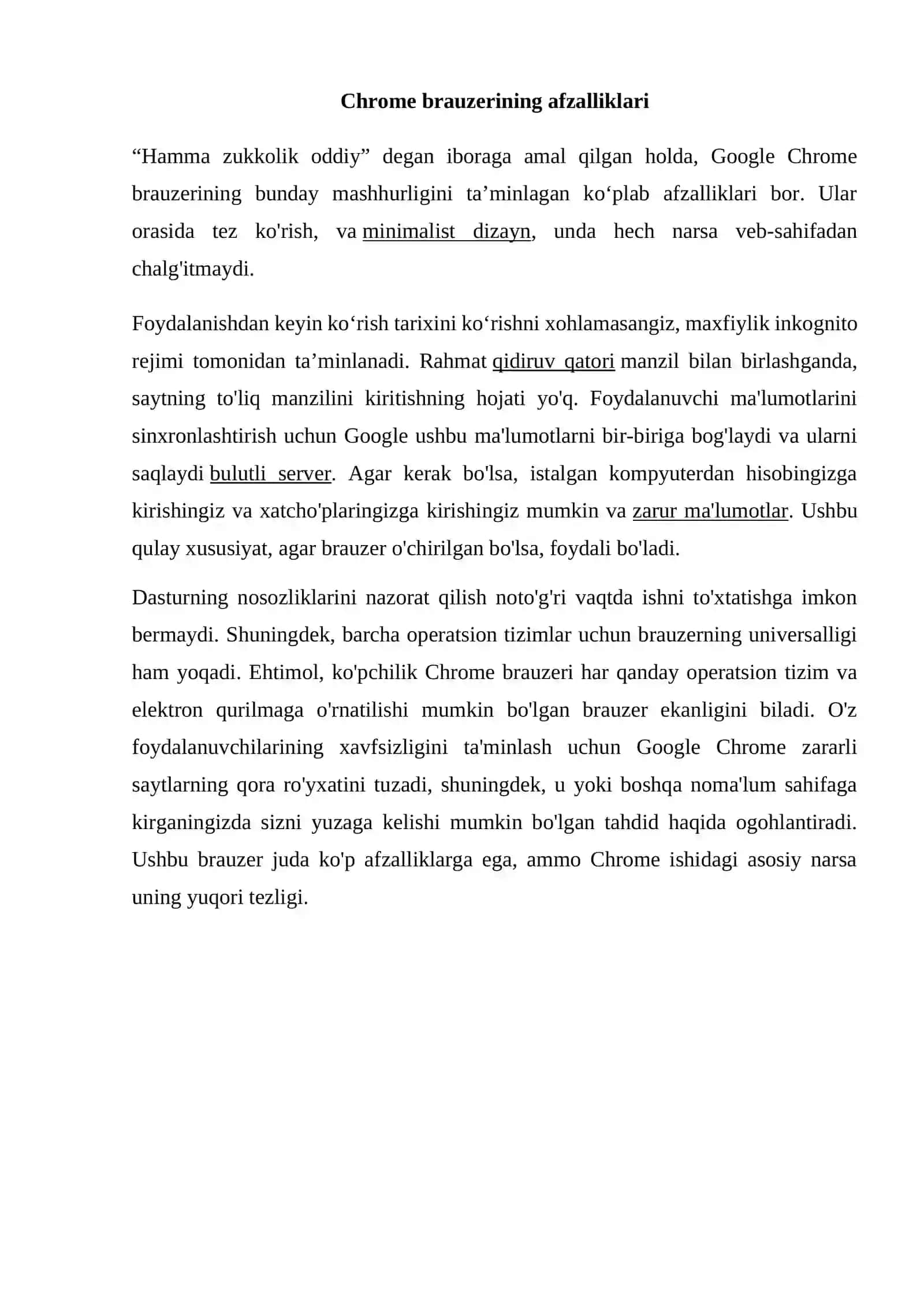 Google Chrome dasturi 2