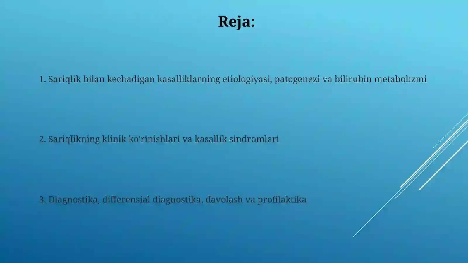 Sariglik bilan kechadigan kasalliklar 2
