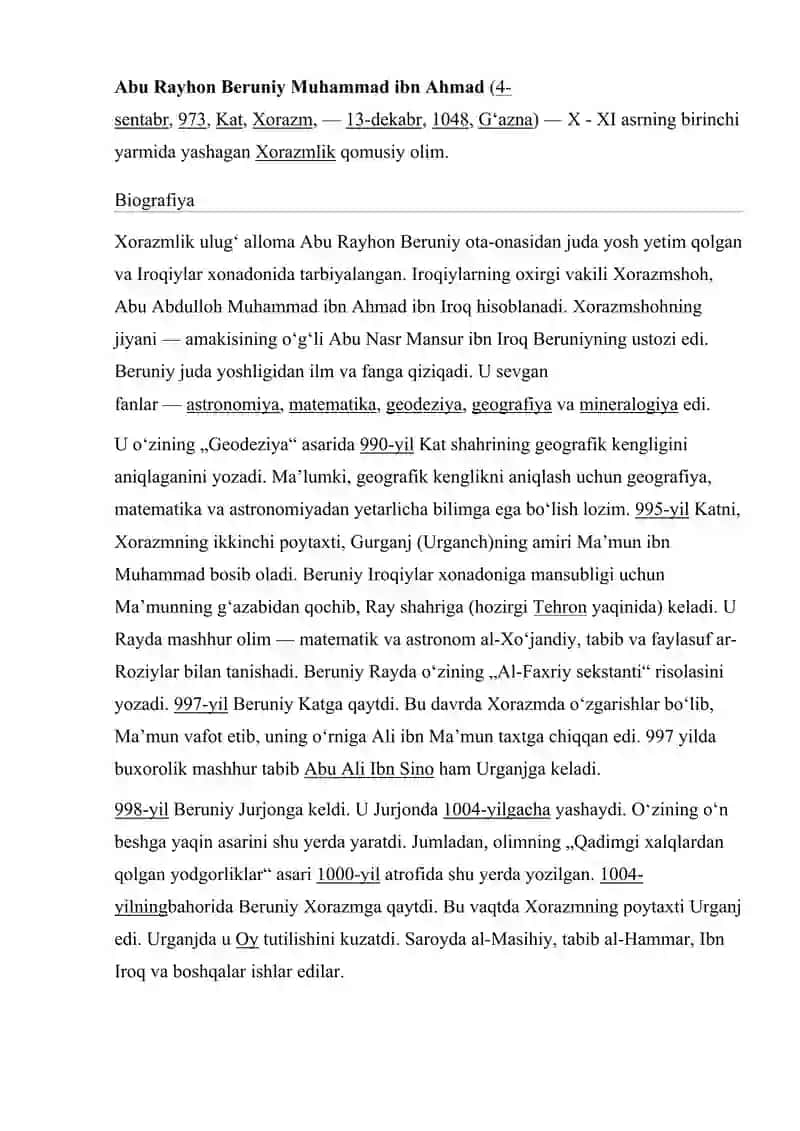 ABU RAYHON BERUNIY MUHAMMAD IBN AHMAD TA’LIM TARBIYAGA OID QARASHLARI 2