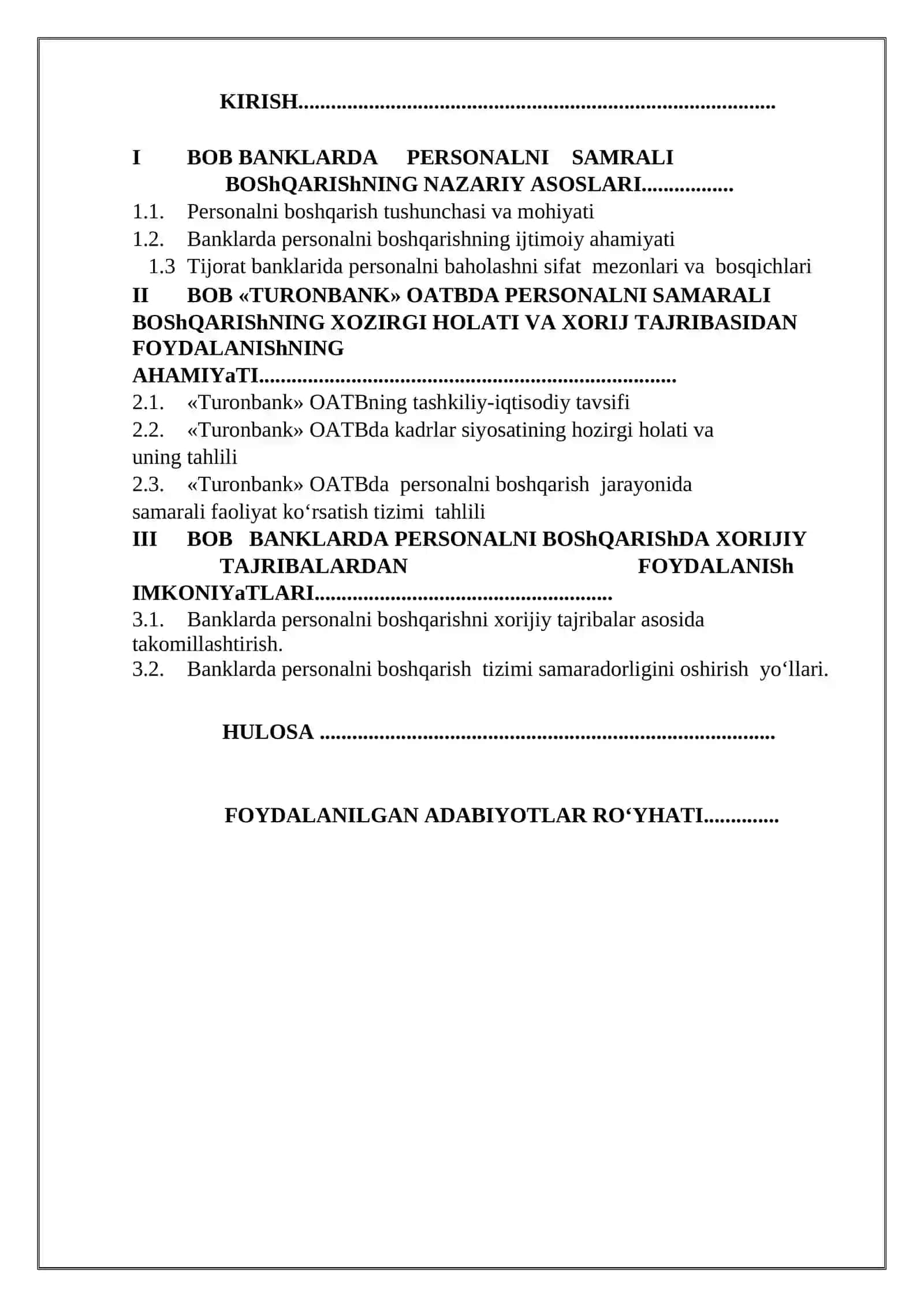 Banklarda personalni boshqarish samaradorligini oshirishda xorijiy tajribadan foydalanish 2