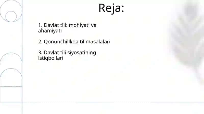 Davlat til va qonunchiligi 2