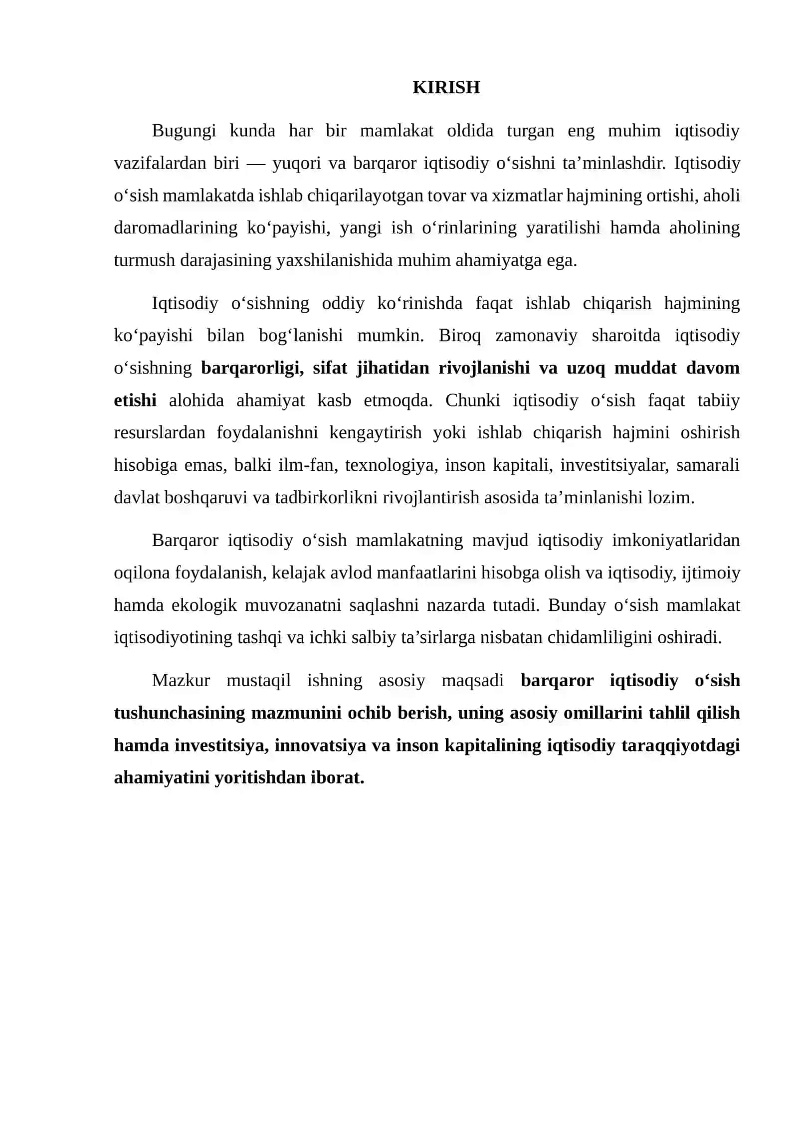 BARQAROR IQTISODIY O‘SISHNING ASOSIY OMILLARI 2
