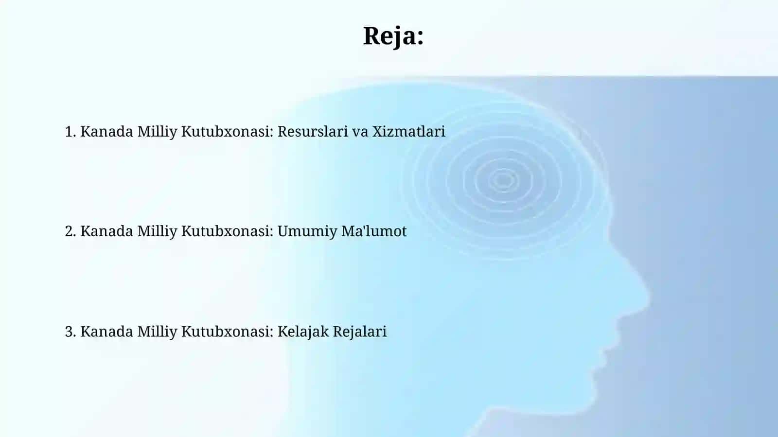 Kanada Milliy Kutubxonasi: Resurslari va Xizmatlari 2