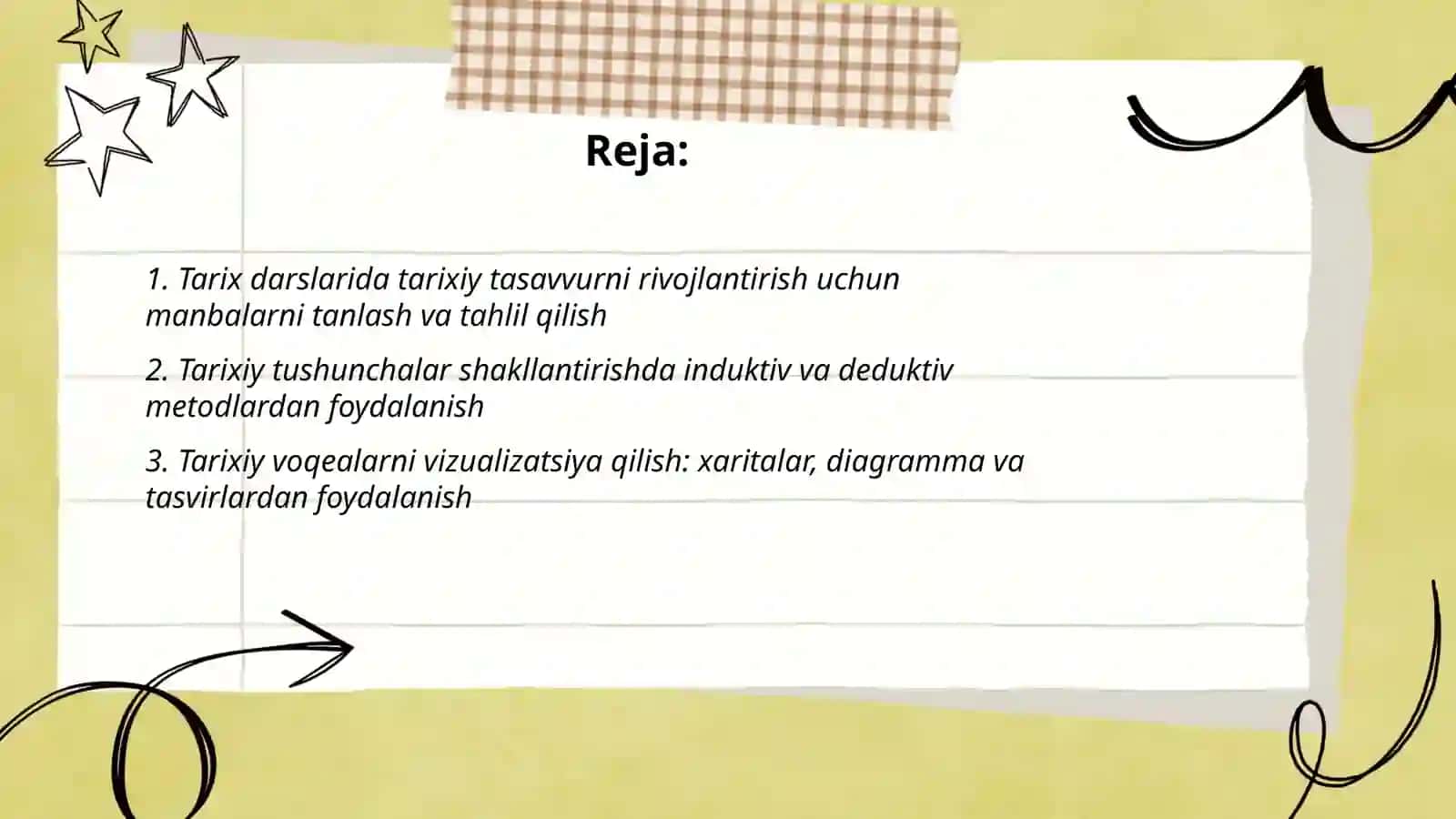 Tarix darslarida tarixiy tasavvur va tushunchalarni shakllantirish metodlari 2