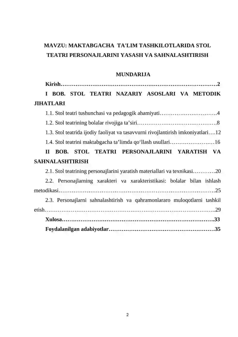 MAKTABGACHA TA'LIM TASHKILOTLARIDA STOL TEATRI PERSONAJLARINI YASASH VA SAHNALASHTIRISH .docx 2