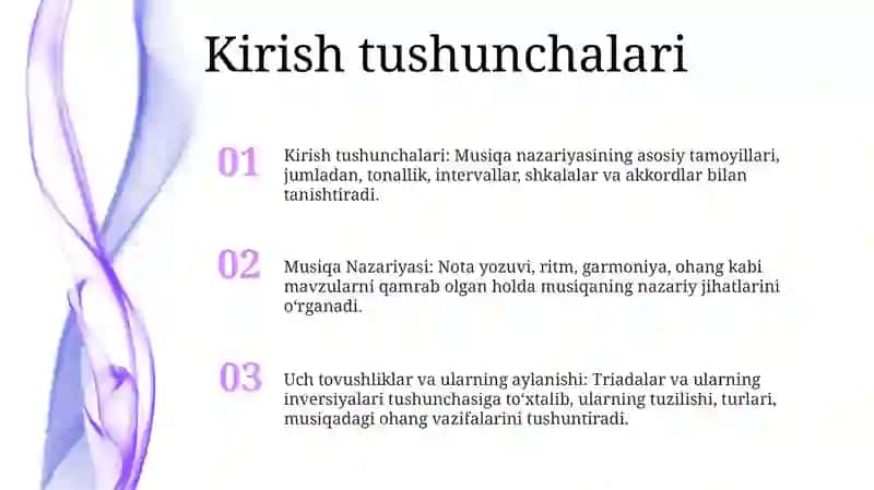 Musiqa Nazariyasi Uch Tovushliklar Va Ularning Aylanishi 2