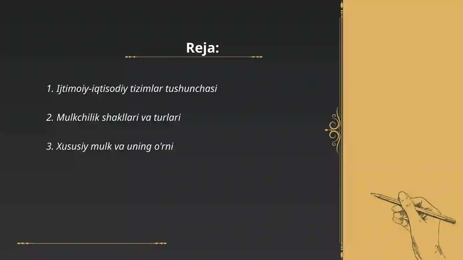 Ijtimoiy-iqtisodiy tizimlar va mulkchilikgami 2