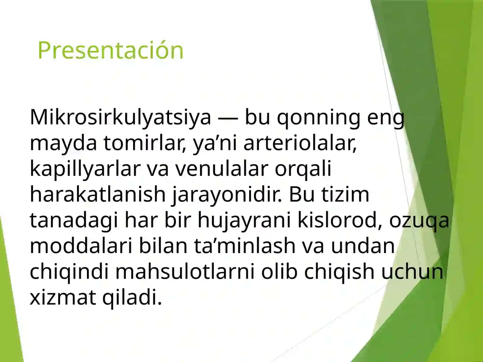 MIKROSIRKULYATSIYA HAQIDA TUSHUNCHA 2