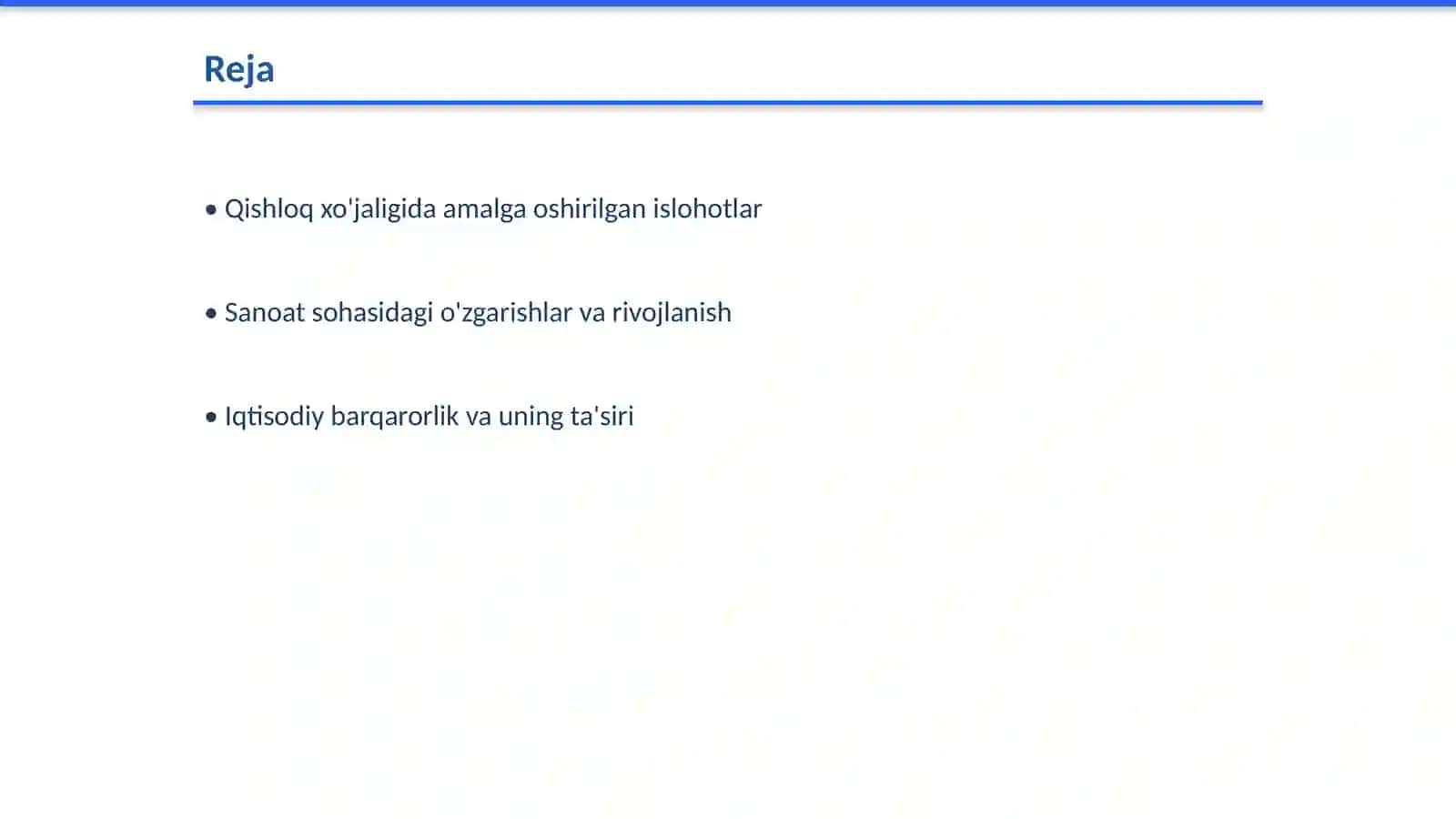 Qishloq xo'jaligida amalga oshirilgan islohotlar 2