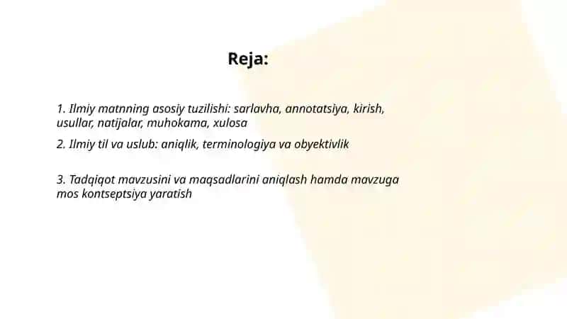 Ilmiy tadqiqot matnini yaratish. Iqtibos keltirish. Parafraza 2