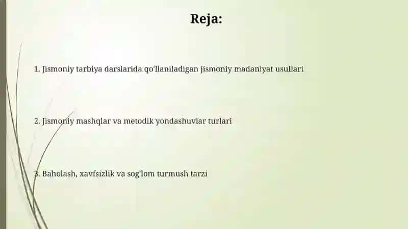 Jismoniy tarbiya mashg'ulotlarda qo'llaniladigan jismoniy madaniyat metodlari 2