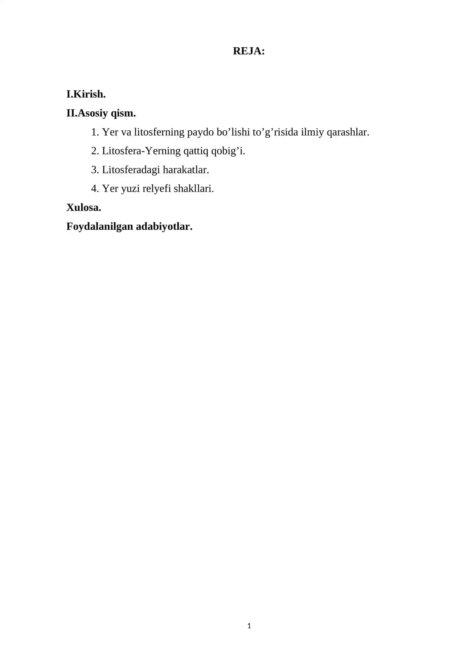 Litosfera plitalari siljishi nazaryalari 2