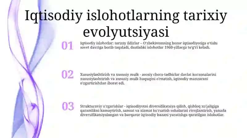 Iqtisodiy Islohotlar Xususiy Mulkchilikning Shakllanishi 2