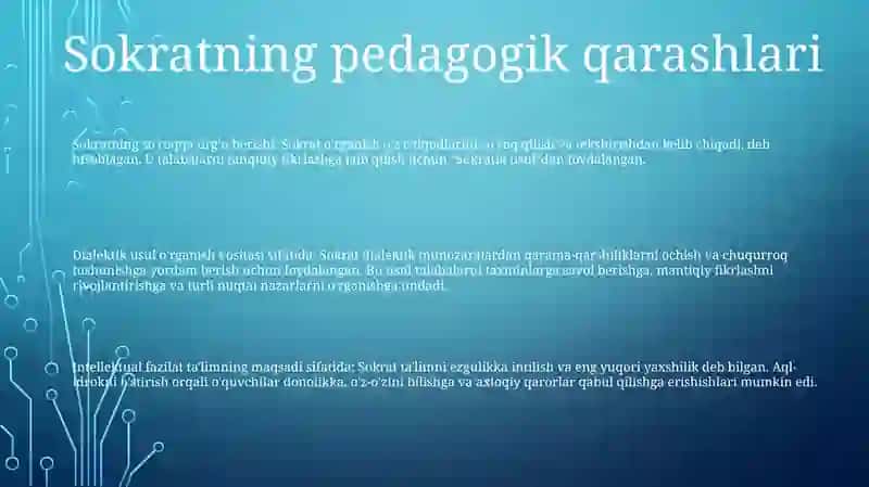 Antik Davir Faylasuflarining Pedagogik Qarashlari 2