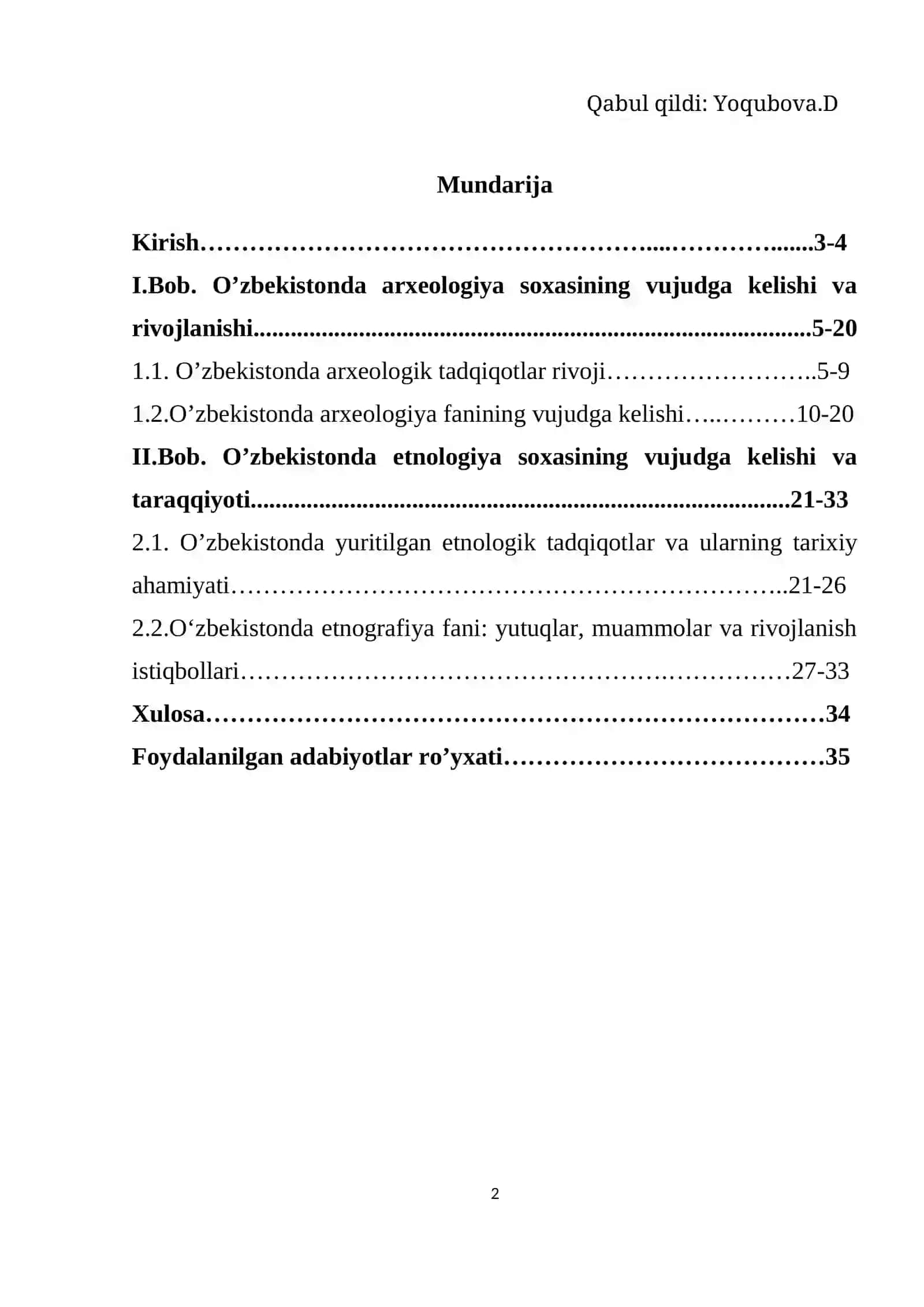 Mavzu: “O’zbekistonda arxeologiya va etnologiyaga oid tadqiqotlar” 2