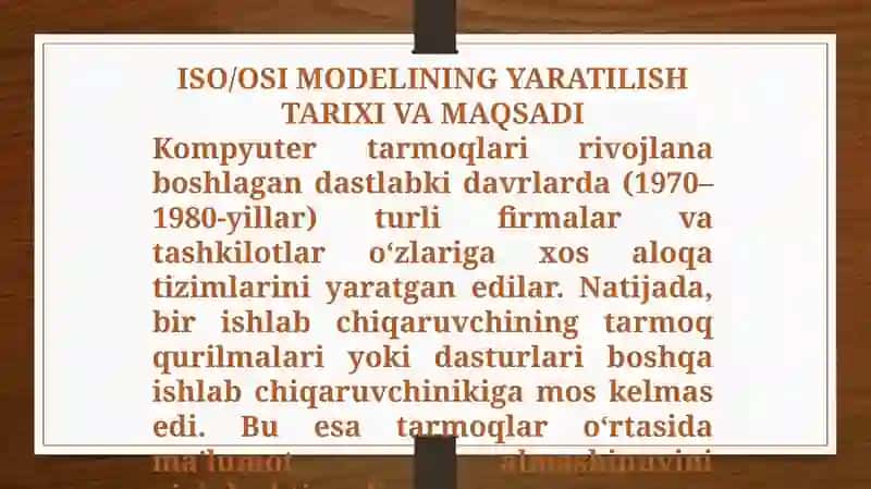 ISO/OSI MODELI 2