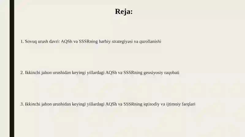 Ikkinchi jahon urushidan keyingi AQSh va SSSRning iqtisodiy holati 2