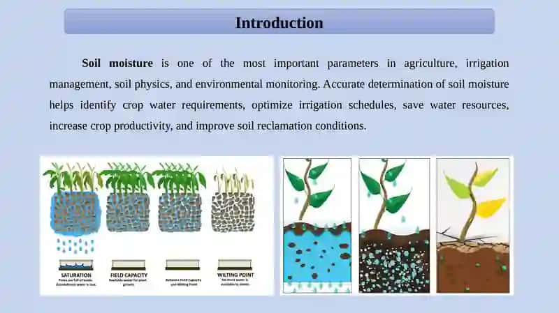 Determining soil moisture using modern methods 2