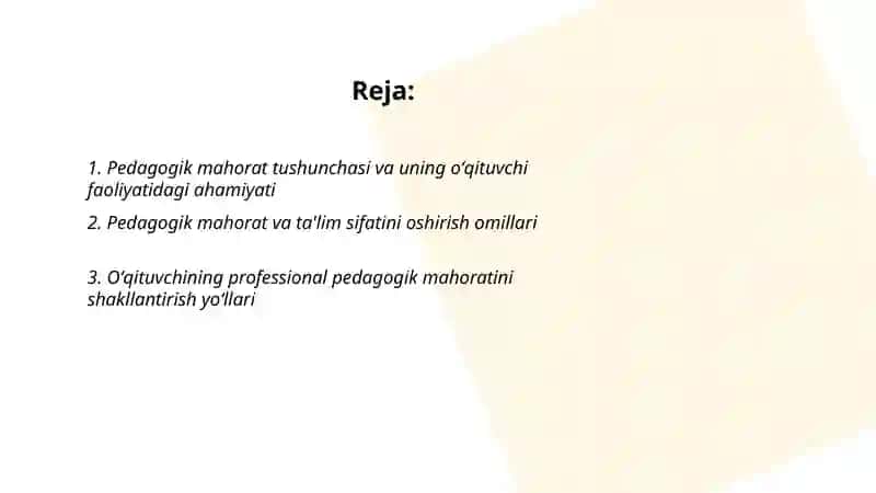 Pedagogik mahoratni oʻqituvchi faoliyatida tutgan oʻrni 2