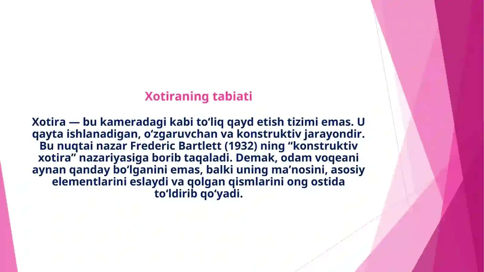 XOTIRA XATOLARI VA SHAHODATLOVCHI KOʻRSATKICHLAR 2