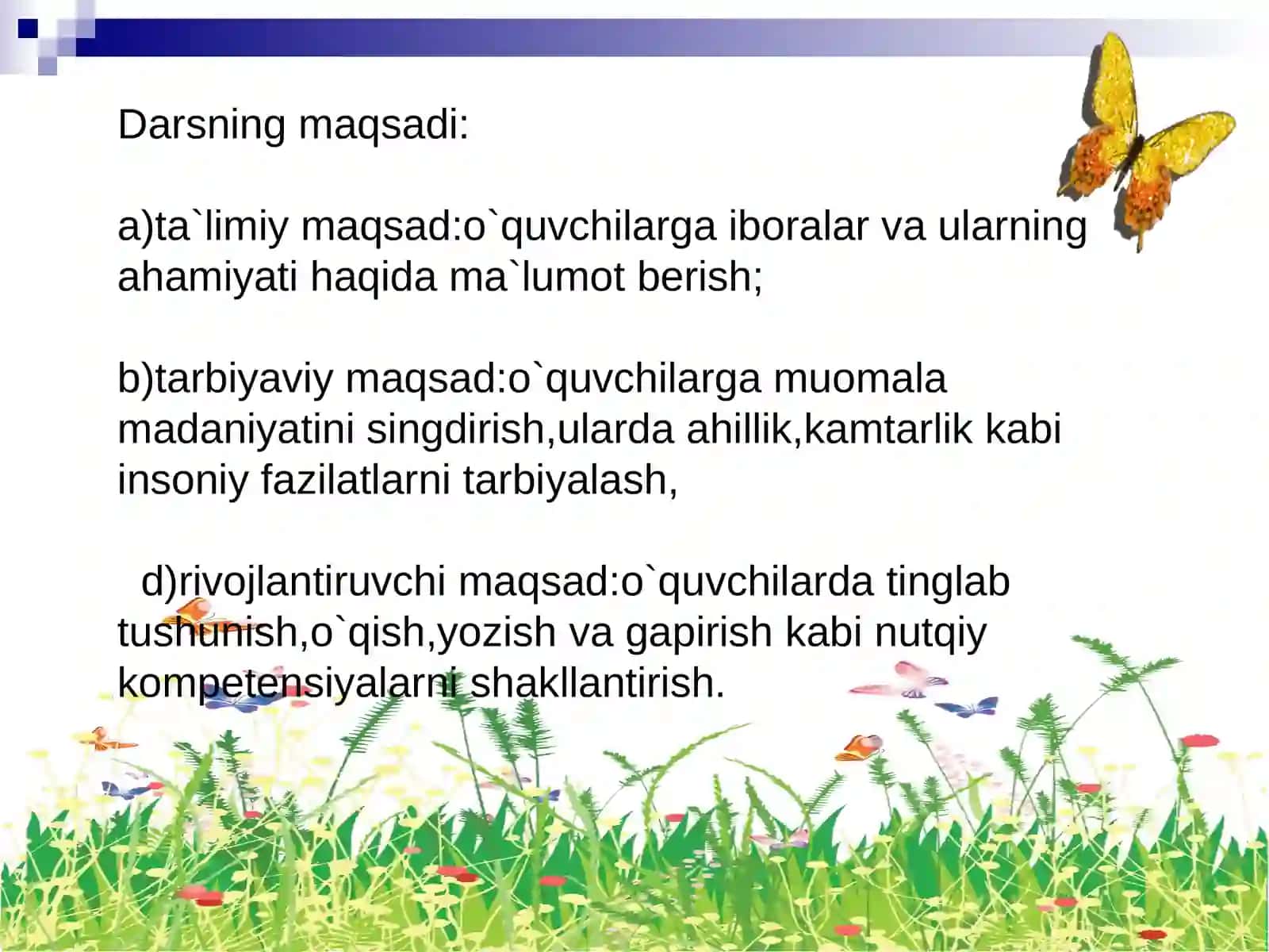 5-sinf Ona tili fanidan Iboralar mavzusida dars ishlanma 2