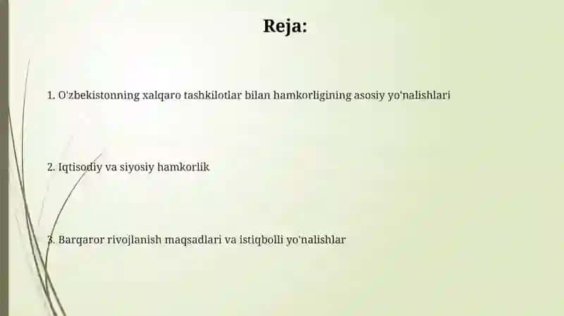 O'zbekistonning xalqaro tashkilotlar bilan hamkorligi 2