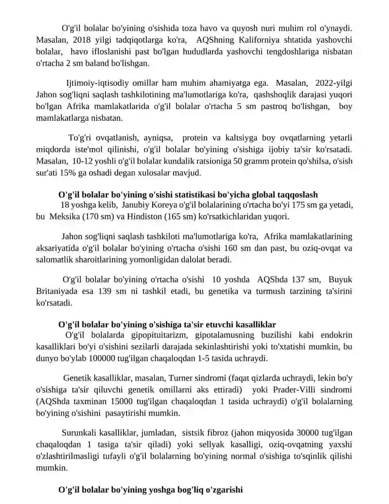 Sog'lom o'sish uchun zarur bo'lgan ovqatlanish 2