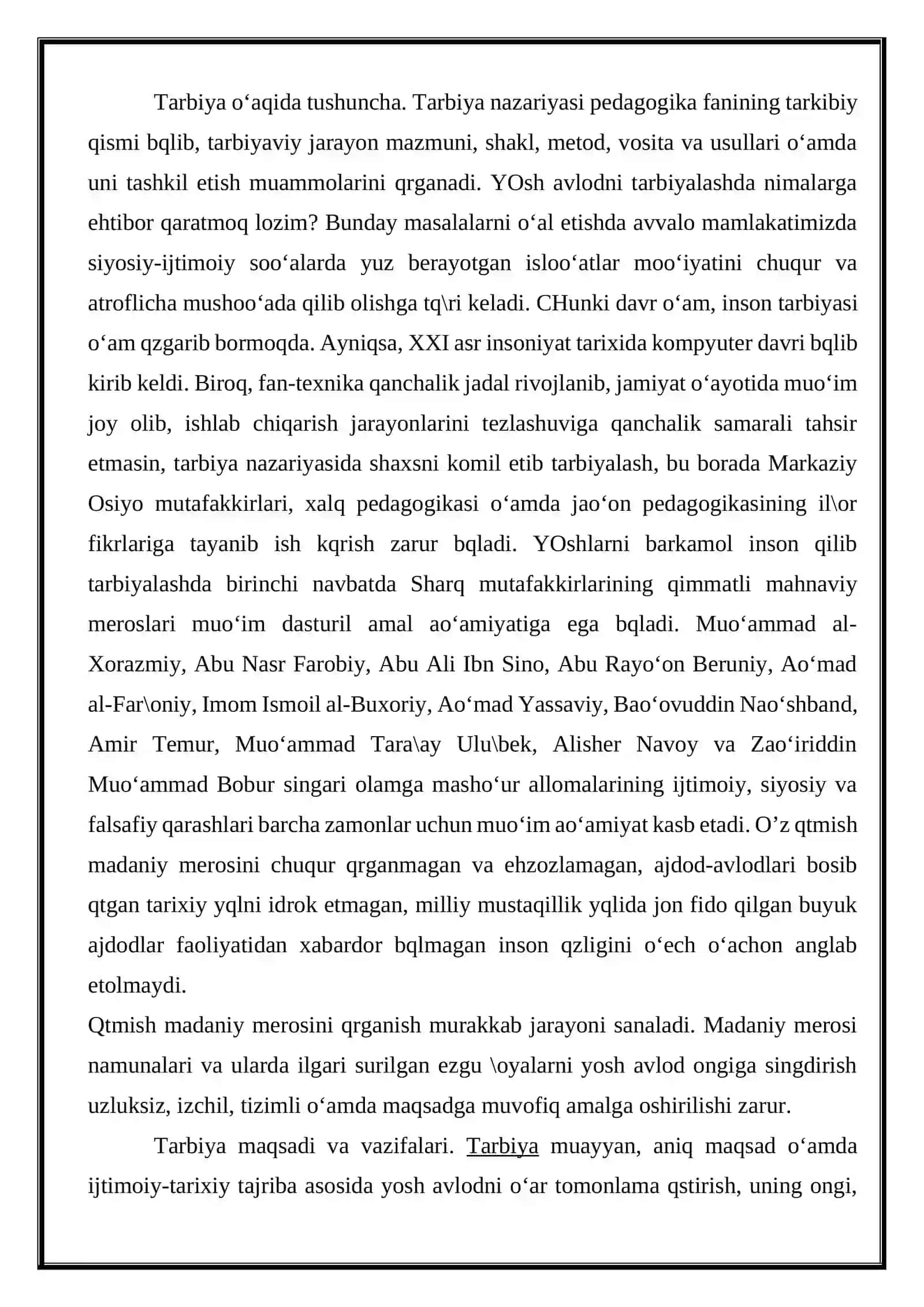 Tarbiya maqsadi va vazifalari 2