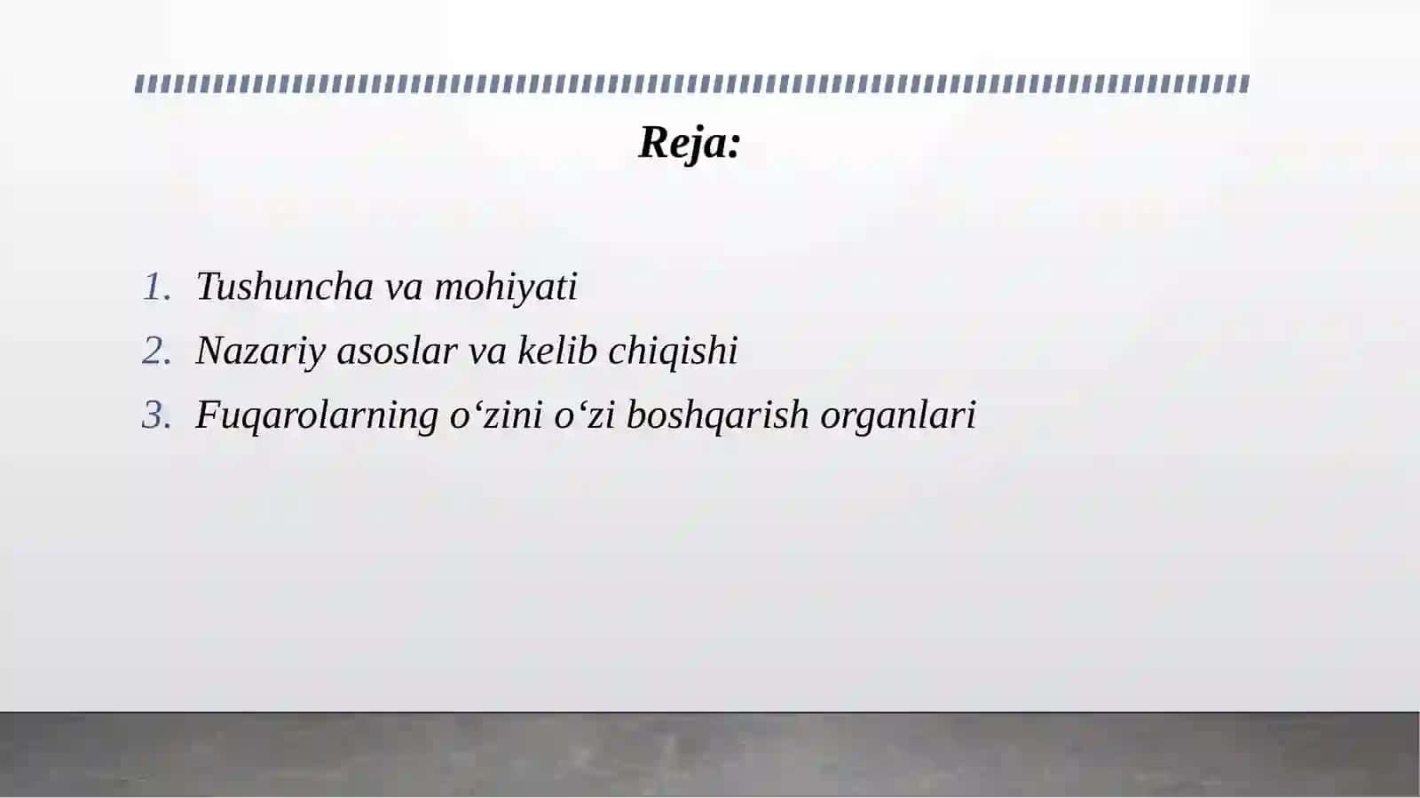 O‘ZINI O‘ZI MUVOFIQLASHTURUVCHI INSTITUTLAR FAOLIYATI 2