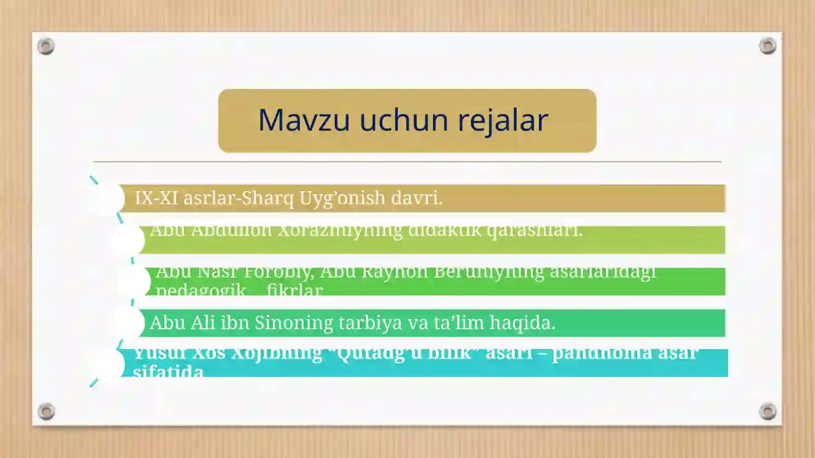 Sharq Uyg’onish davrida pedagogik fikrlarning rivojlanishi 2