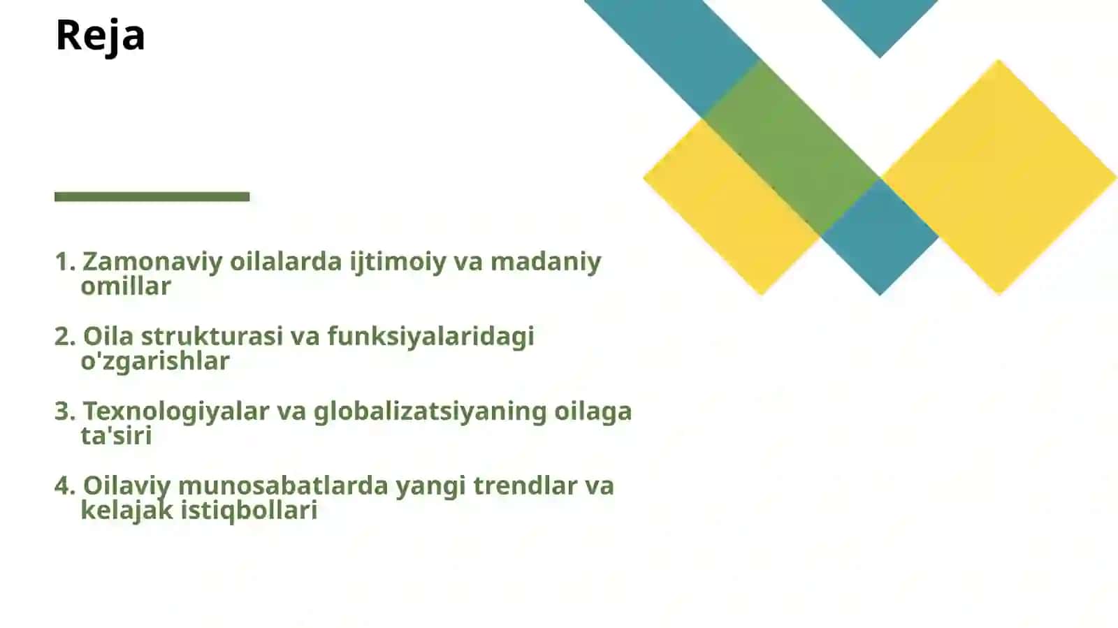 ZAMONAVIY OILALAR RIVOJINING UZIGA XOS XUSUSIYATLARI 2