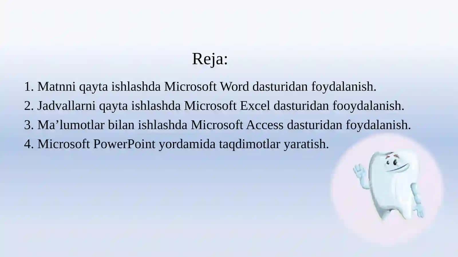Tibbiyotda kasbiy faoliyatni tashkil etishda Microsoft Office dasturlari paketidan foydalanish 2