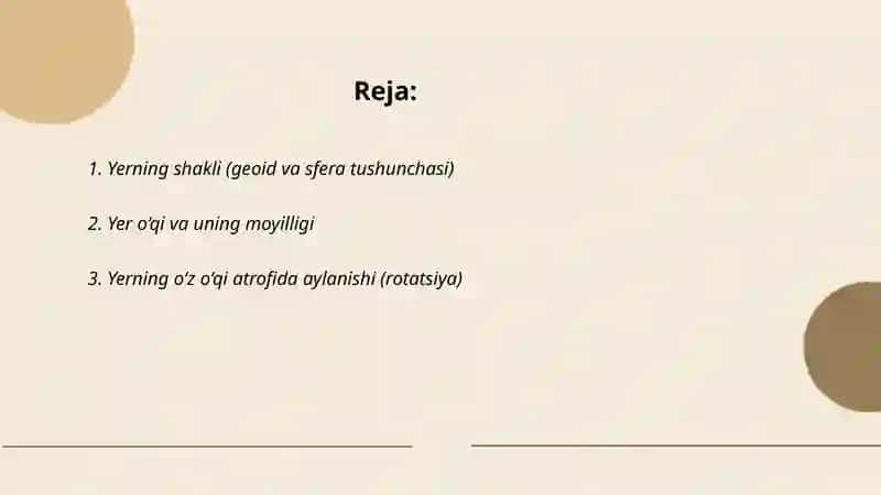 Yer va Uning shakllari va harakati 2