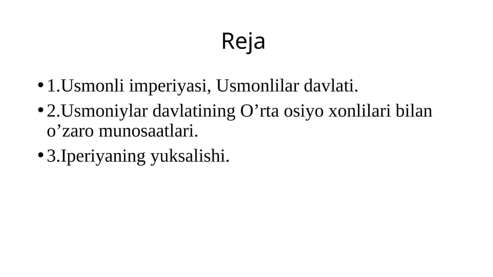 Usmonlilar imperiyasi 2