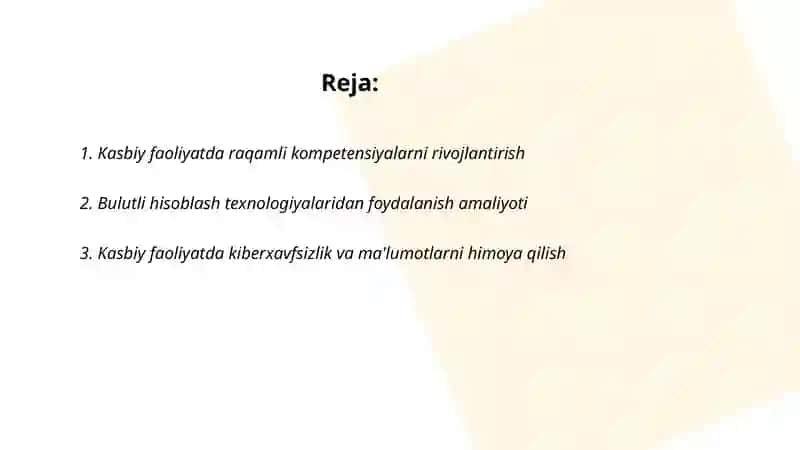 Kasbiy faoliyatda zamonaviy axborot kommunikatsiya texnologiyalaridan foydalanish 2