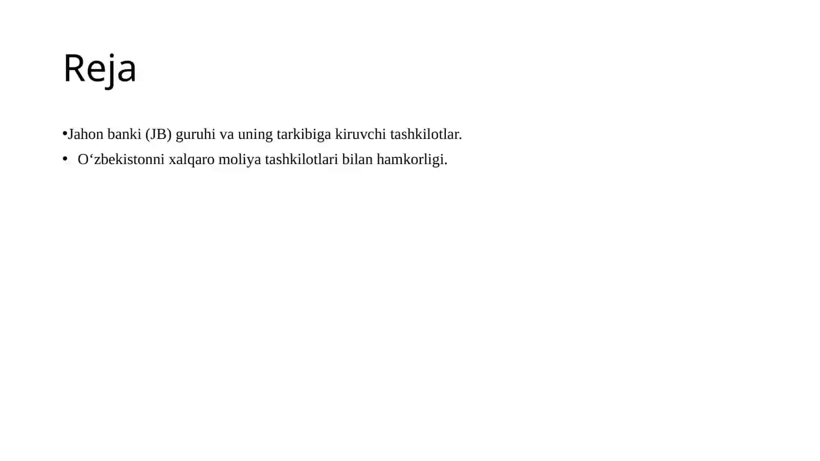 Xalqaro valyuta-kredit va moliya tashkilotlari 2