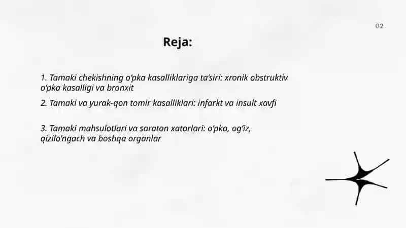 Tamaki mahsulotlarini chekishni oqibatlari hamda oldini olish 2