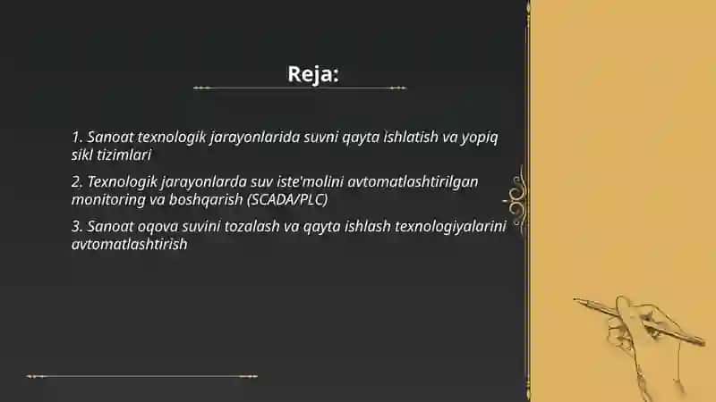 Suv resurslaridan oqilona foydalanish va avtomatlashtirish 2
