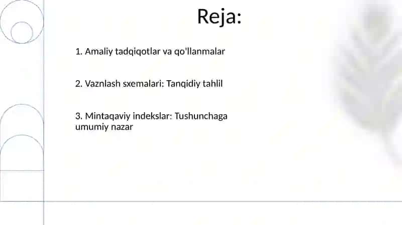 Hududiy indekislar va ularni tuzushda vazim tanlash masalasi 2