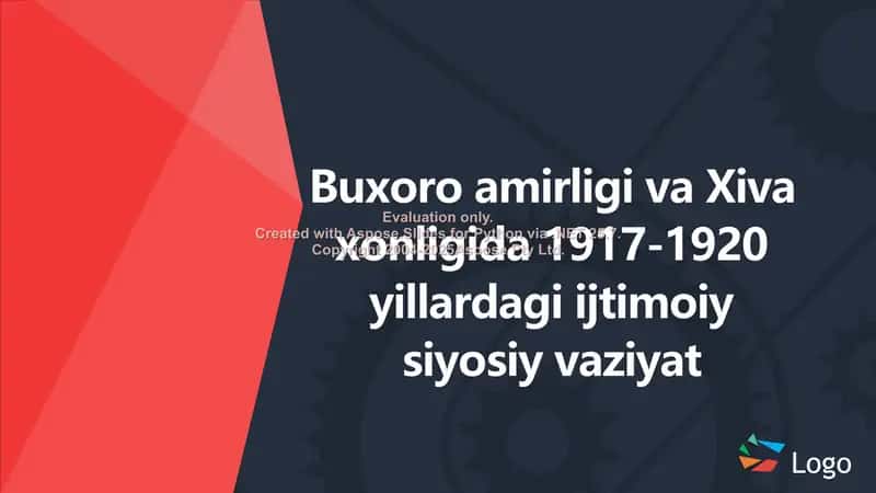 Buxoro amirligi va Xiva xonligida 1917-1920 yillardagi ijtimoiy siyosiy vaziyat 2