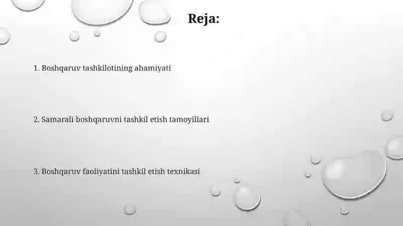 Menejer Faoliyatini Tashkil Etish 2