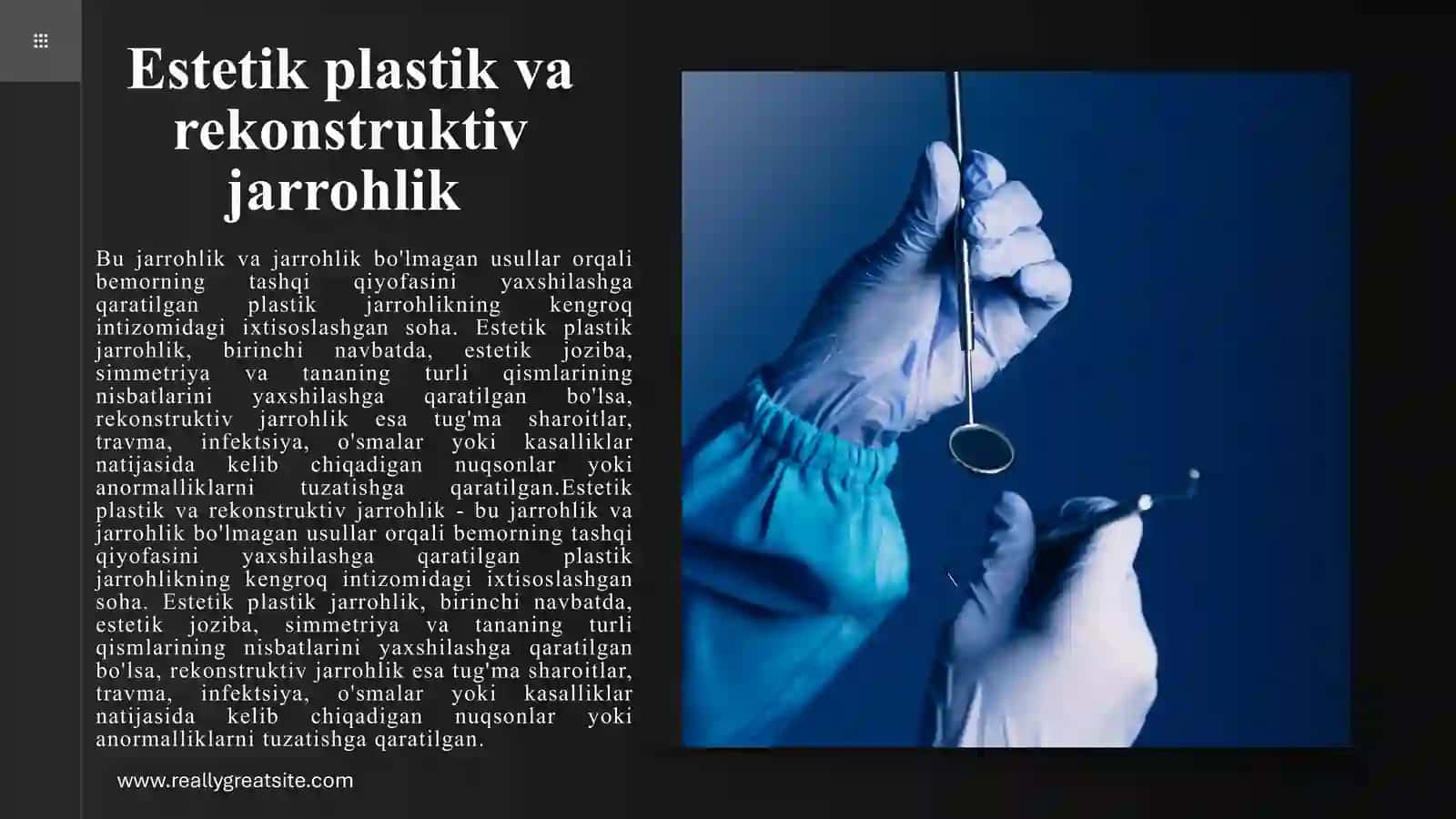 Plastik, estetik va rekonstruktiv xirurgiya asoslari 2
