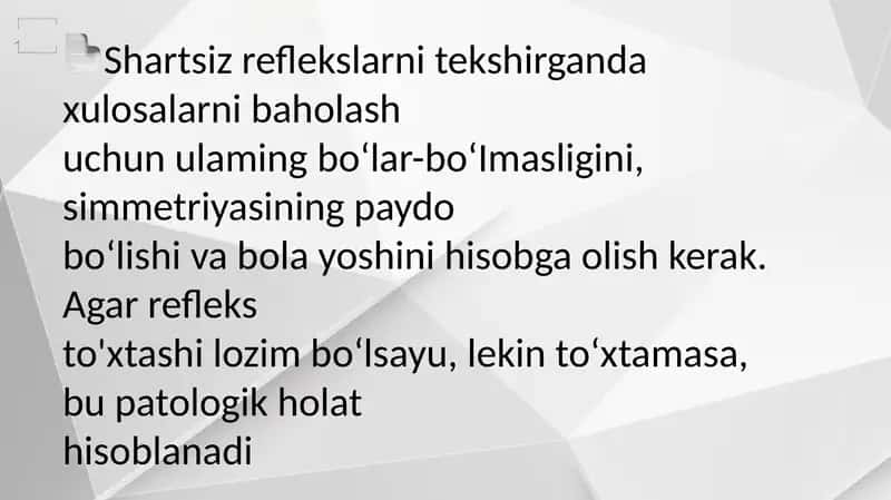 Chaqaloqlar reflekslari 2
