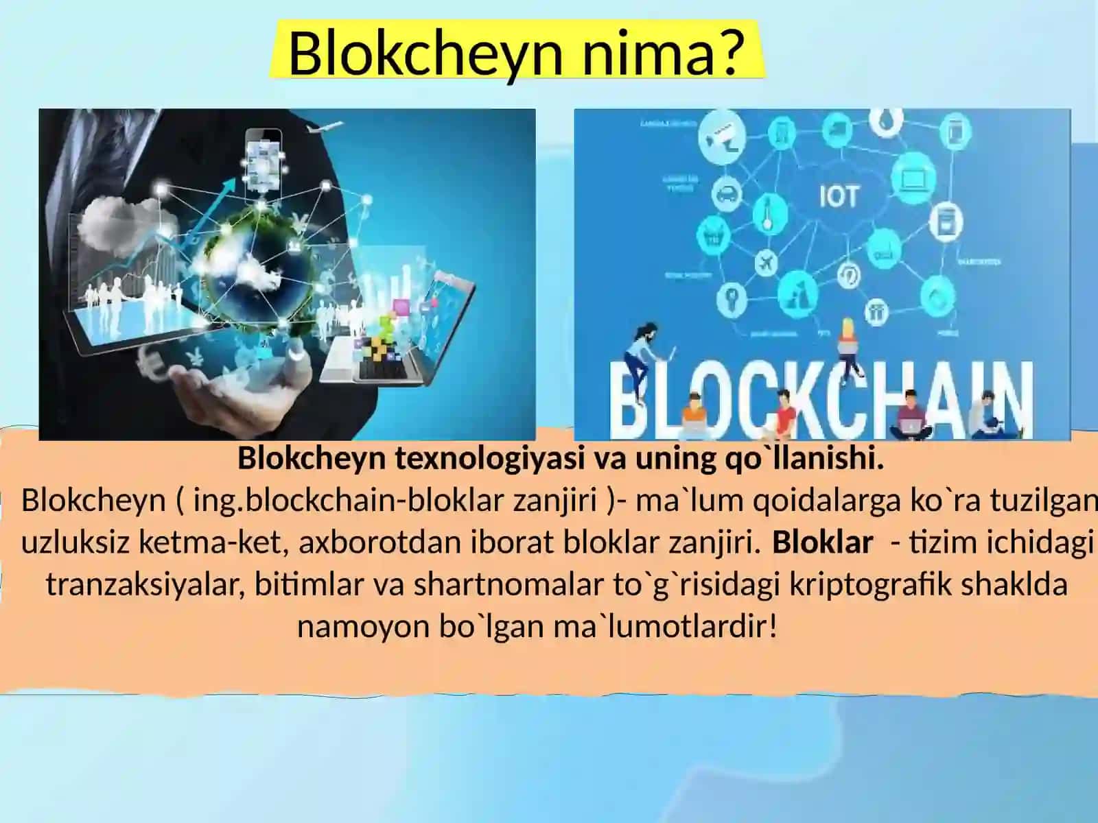 Har xil faoliyat sohalarida blokcheyntexnologiyasidan foydalanish xususiyatlari 2