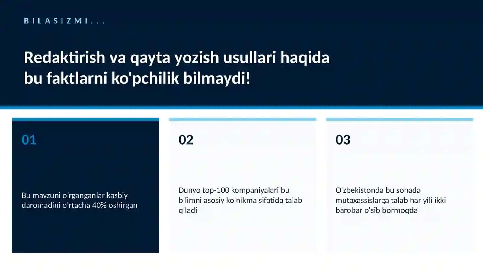 Redaktirish va qayta yozish usullari 2