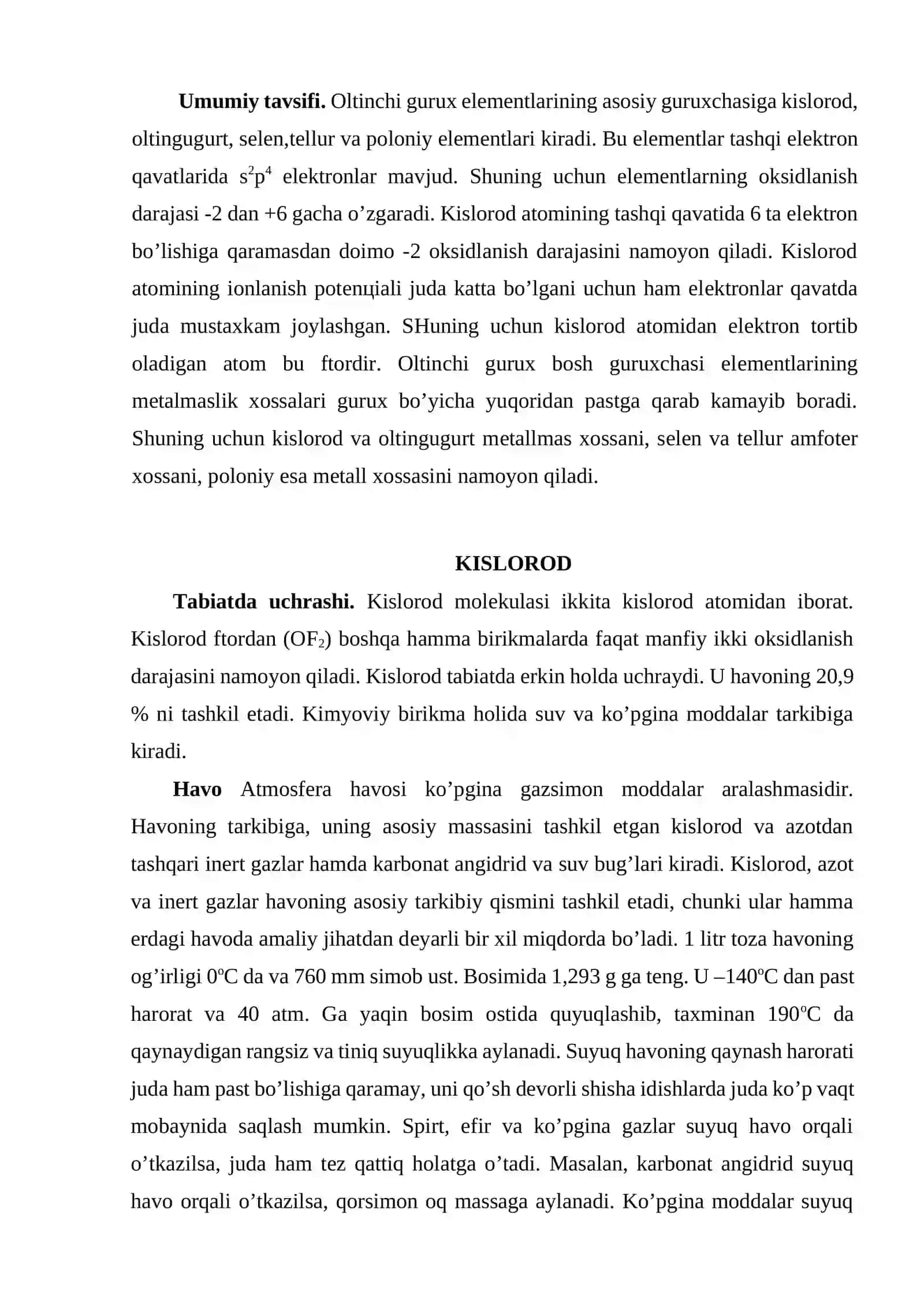 Oltinchi gurux bosh guruxchasi elеmеntlari 2