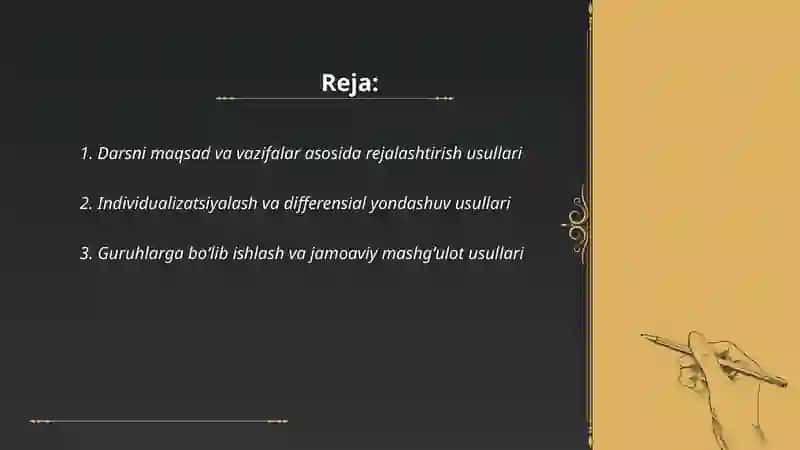 Jismoniy tarbiya darsida oʻquvchilar faoliyatini tashkil etish usullari 2